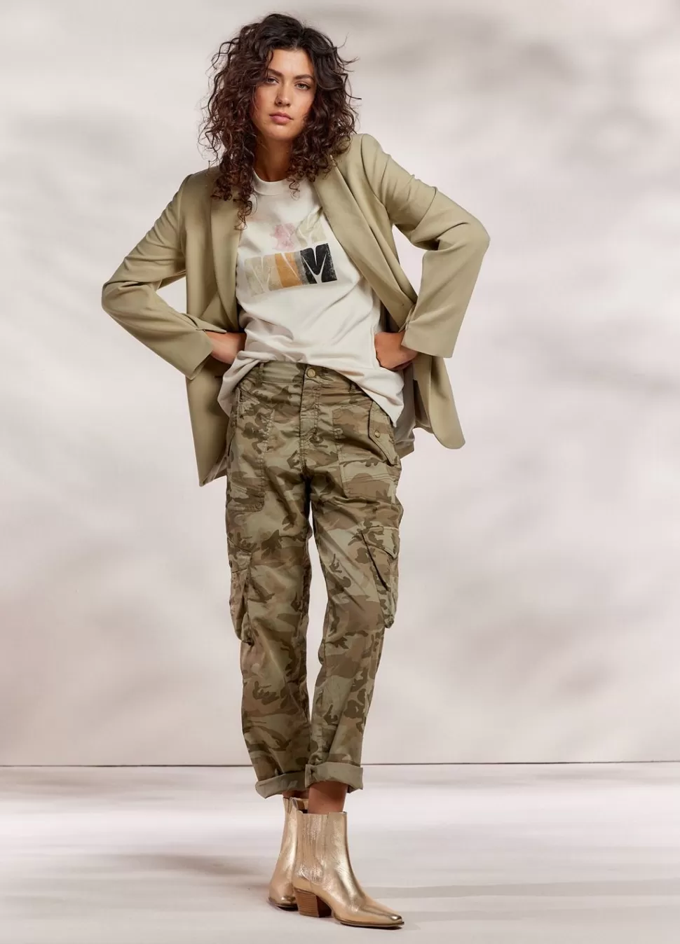 Women Summum Woman Camouflage Cargo Trousers