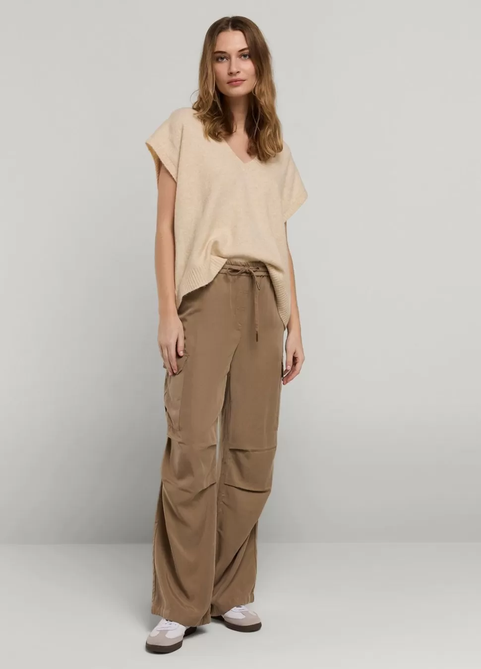 Women Summum Woman Cargo Trousers With Elasticated Waistband