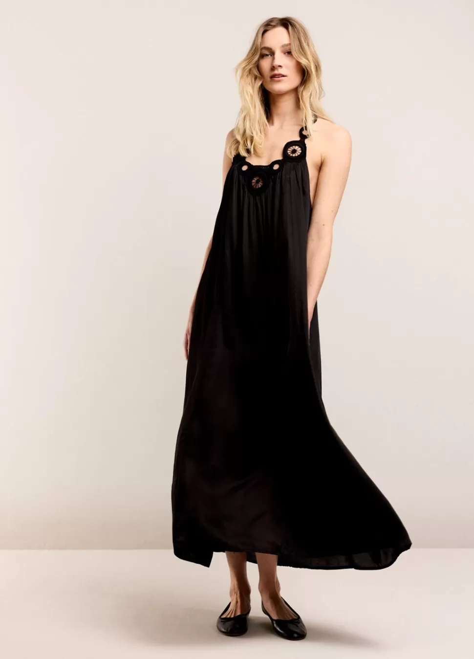 Women Summum Woman Halter Dress In Viscose Satin