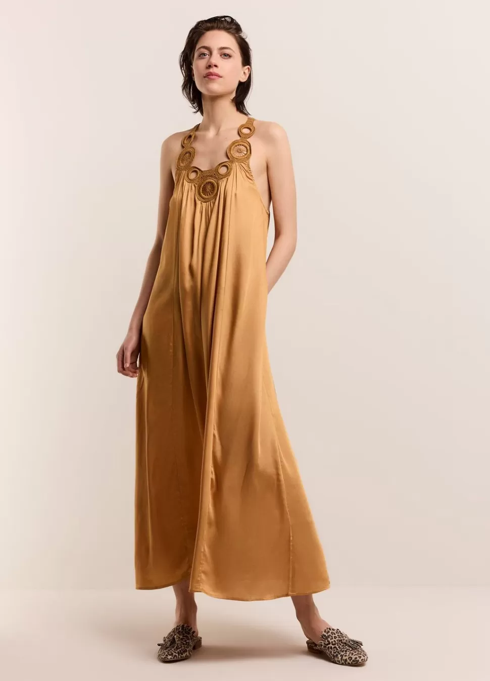 Women Summum Woman Halter Dress In Viscose Satin