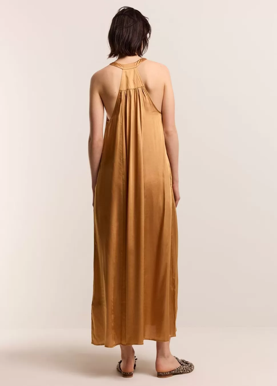 Women Summum Woman Halter Dress In Viscose Satin