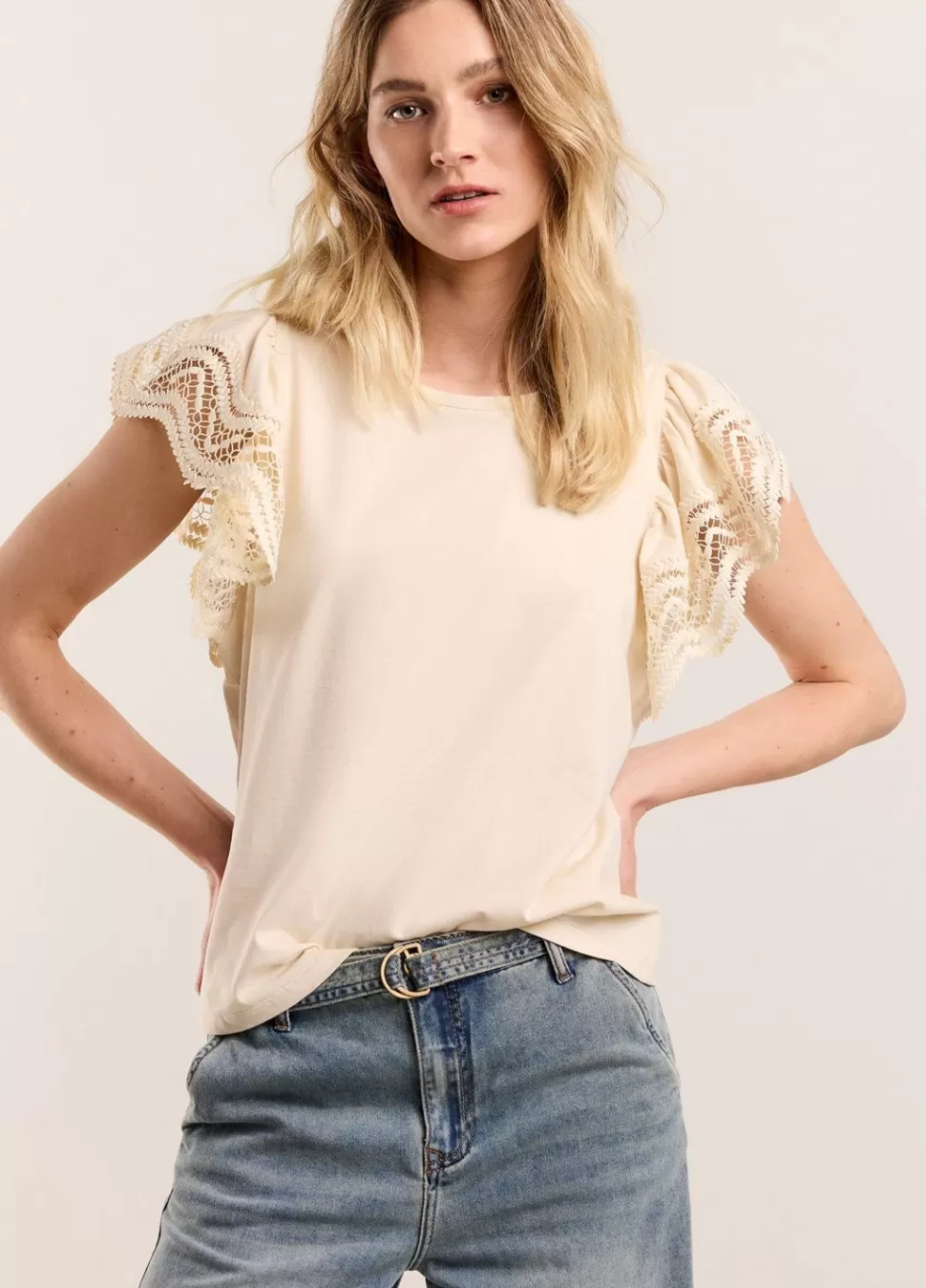 Women Summum Woman Jersey Top With Lace