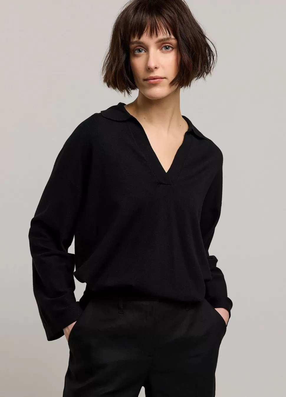 Women Summum Woman Jumper With Polo Collar