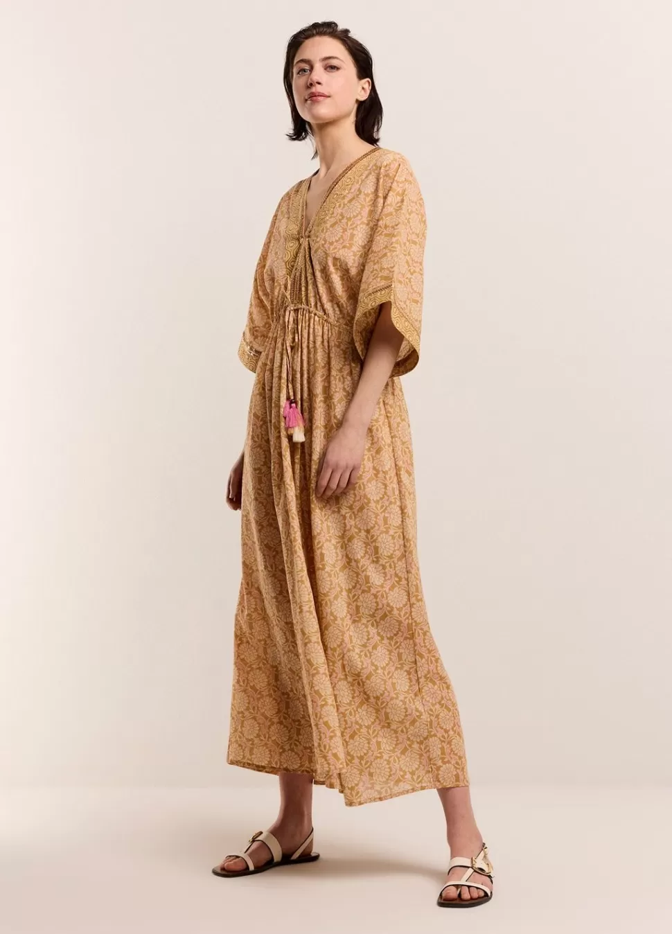 Women Summum Woman Kimono Dress With Shimmering Piping