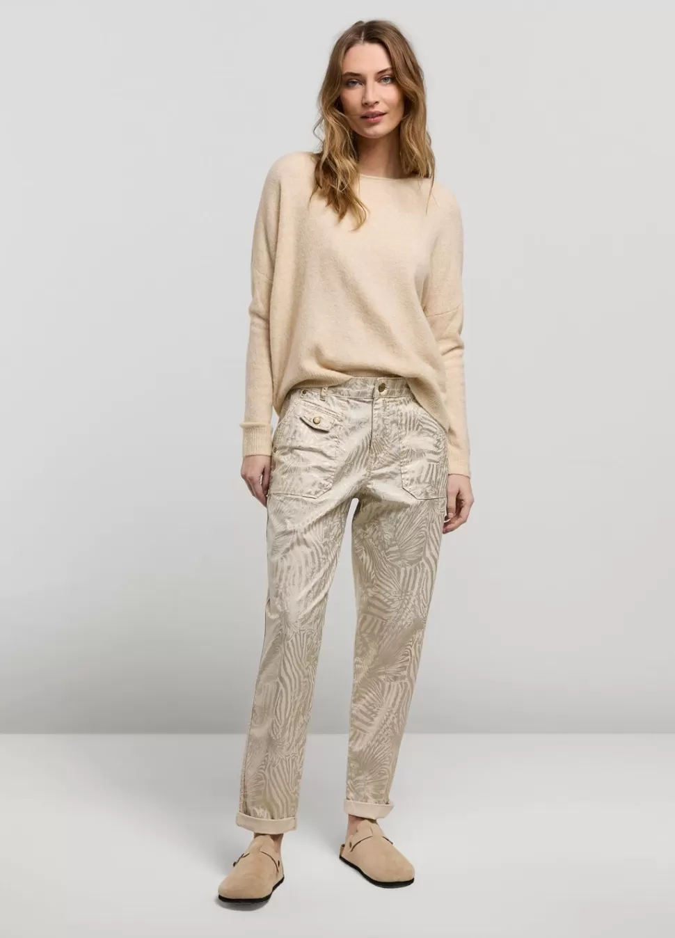 Women Summum Woman Metallic-Print Trousers