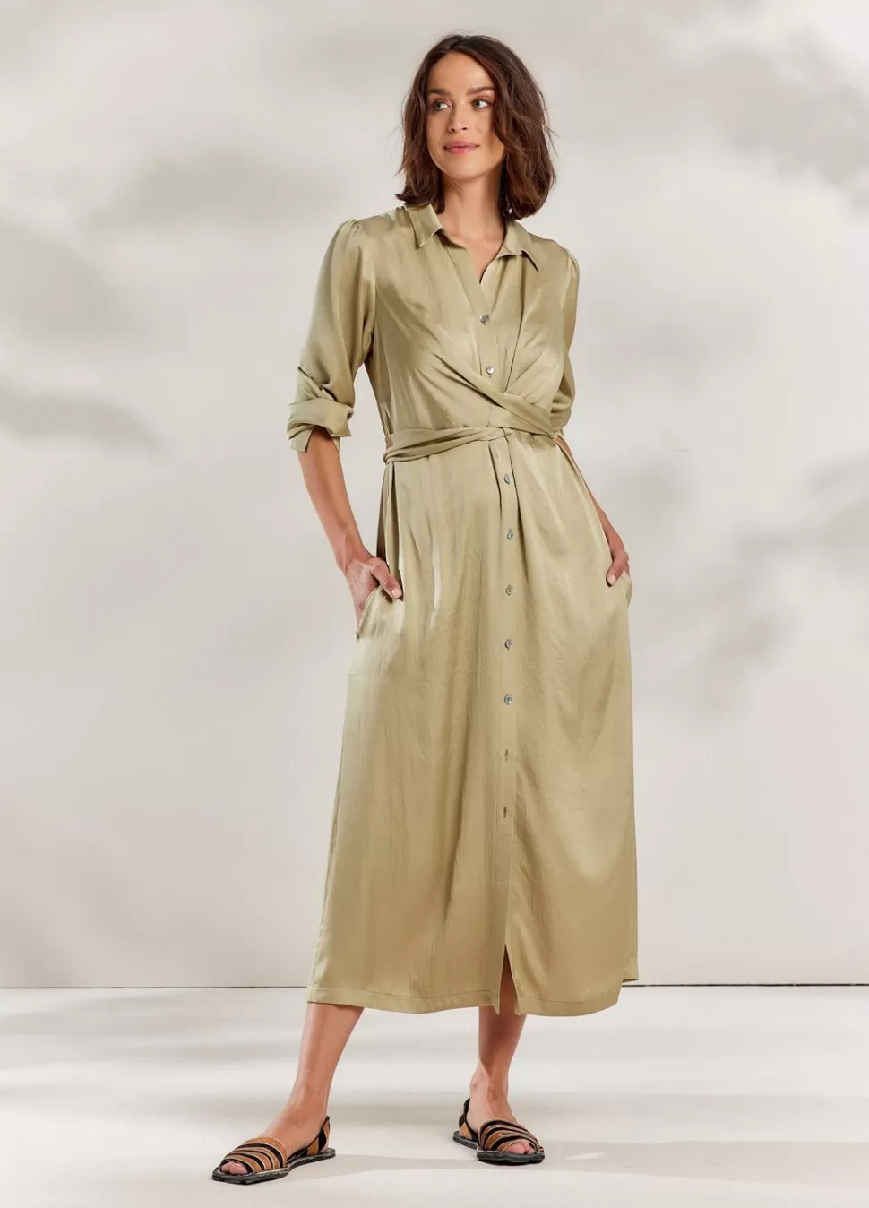 Women Summum Woman Silky-Touch Button-Down Dress