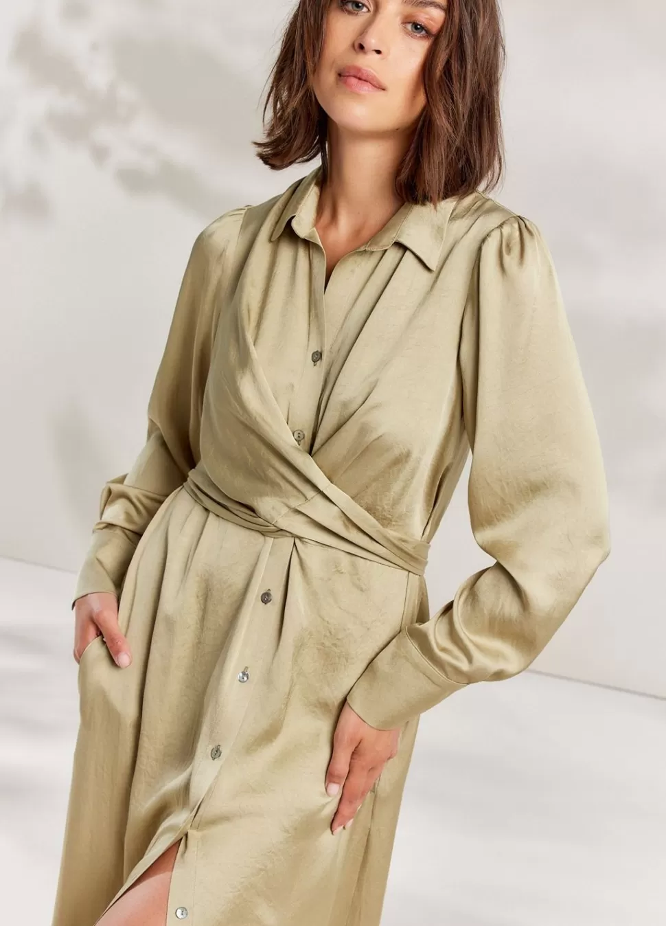 Women Summum Woman Silky-Touch Button-Down Dress