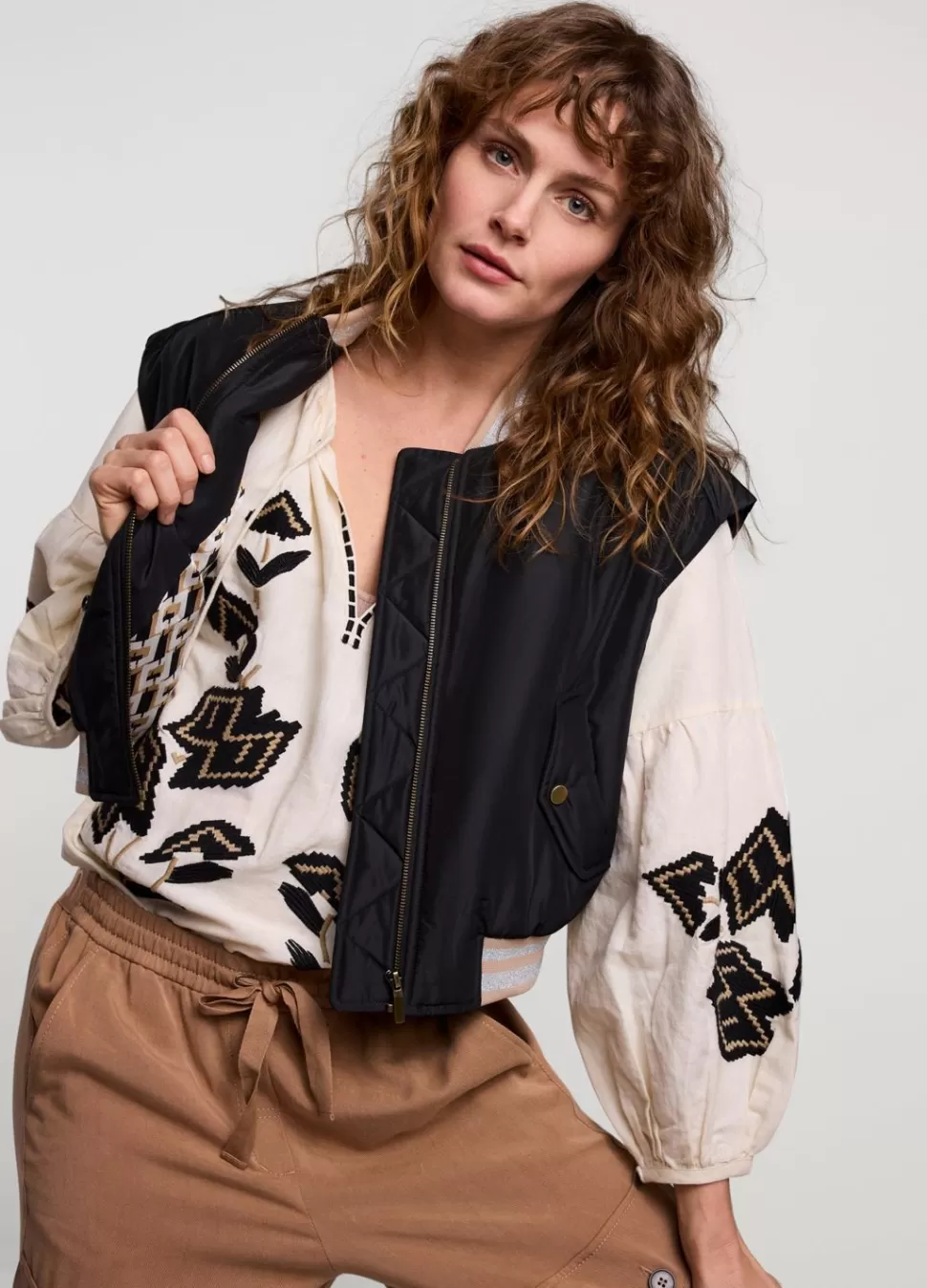 Women Summum Woman Sleeveless Bomber Jacket