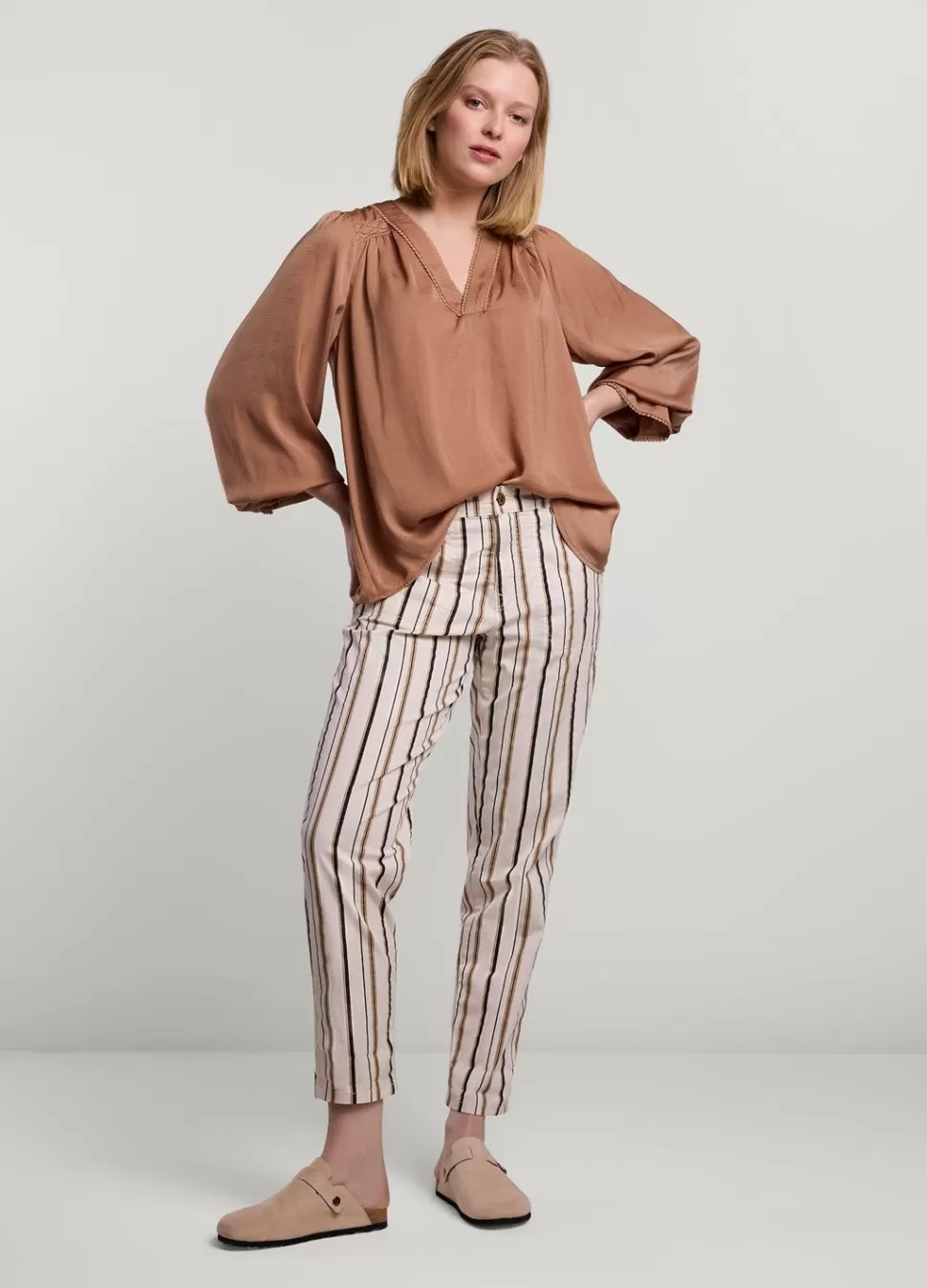 Women Summum Woman Striped Trousers