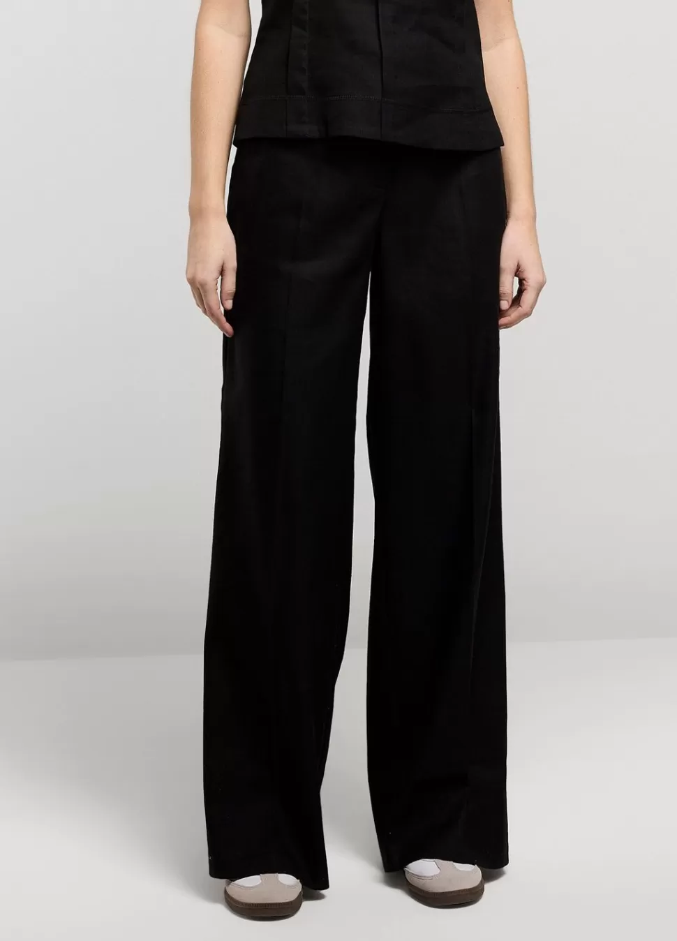 Women Summum Woman Wide-Leg Linen Trousers