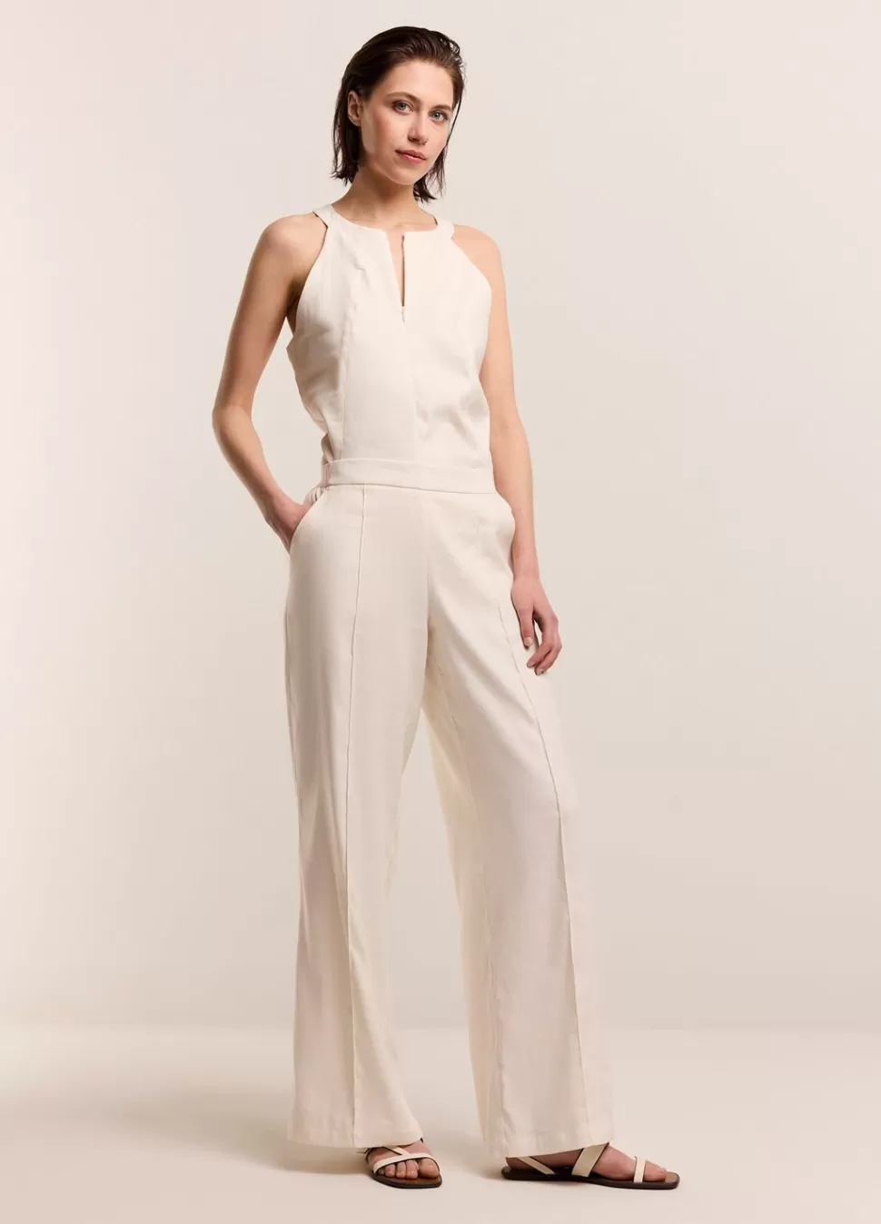 Women Summum Woman Wide-Leg Trousers With Pintuck